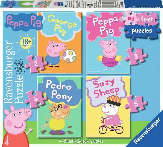Ravensburger My First Puzzles 2, 3, 4, 5 pc Peppa Pig