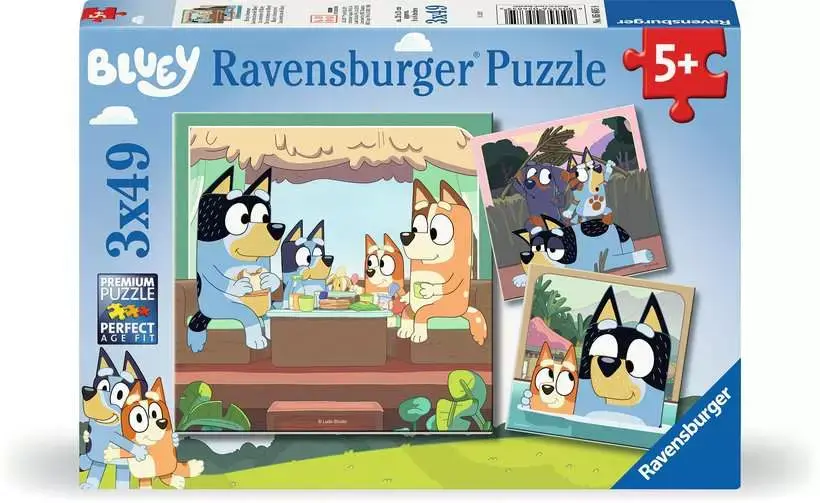 Ravensburger Puzzle 3x49pc Bluey's Adventures