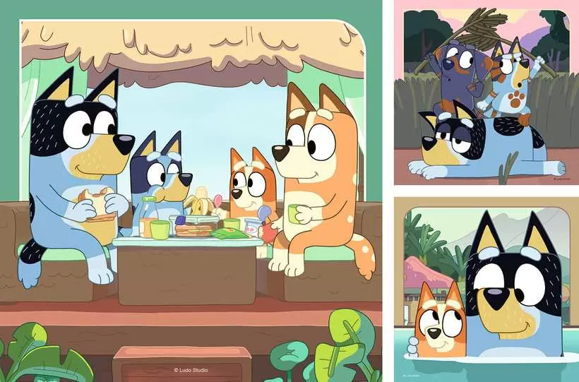 Ravensburger Puzzle 3x49pc Bluey's Adventures