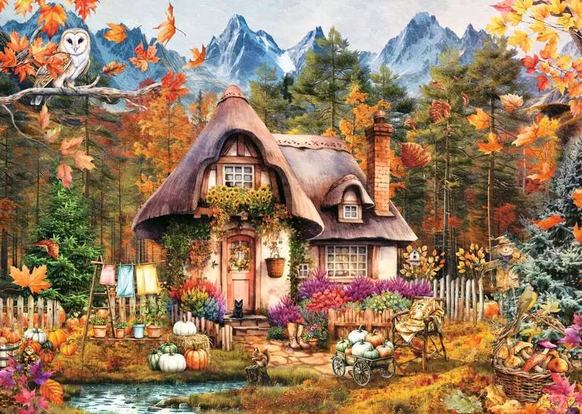 Ravensburger Ravensburger Puzzle 1000pc Pumpkin Cottage