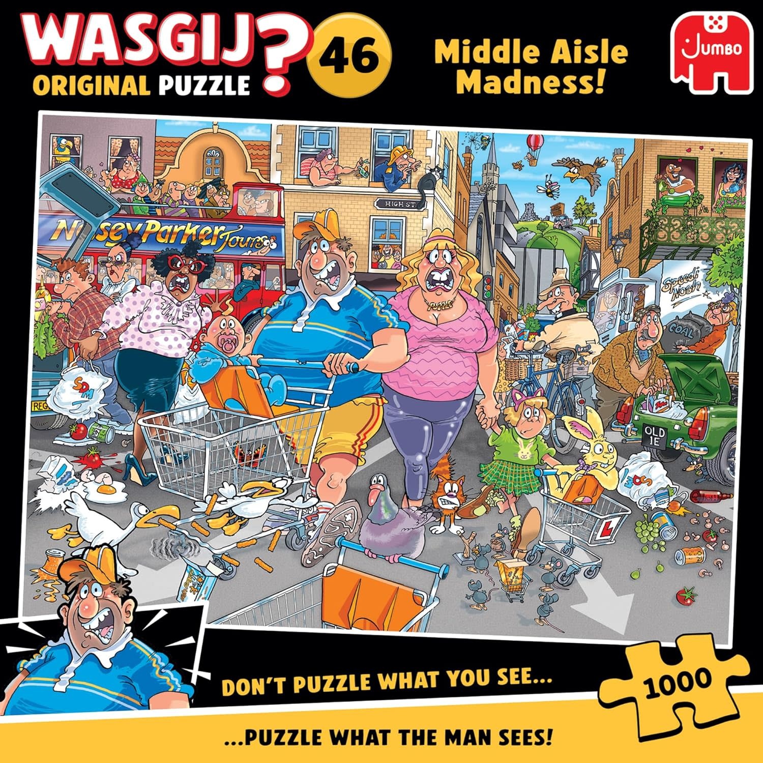 Wasgij Puzzle 1000pc Original #46 Middle Aisle Madness