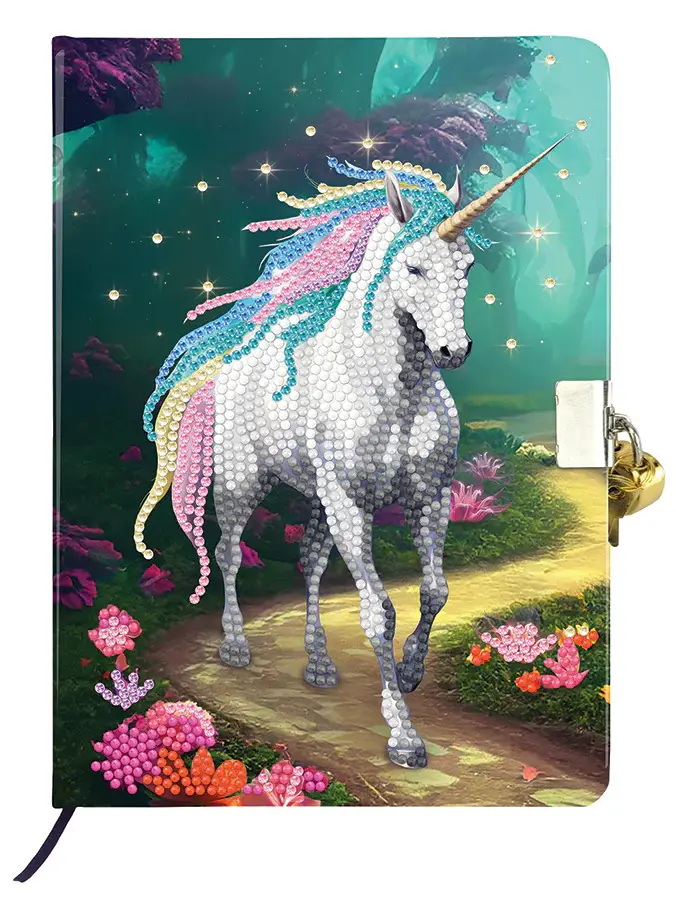 Crystal Art Secret Diary Kit Unicorn Stroll