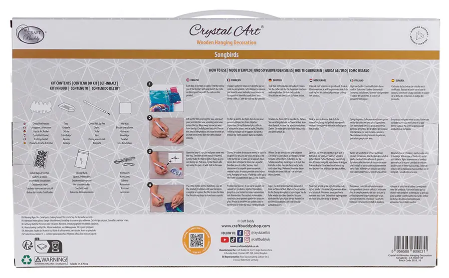 Crystal Art Deco Kit: Hanging Song Birds