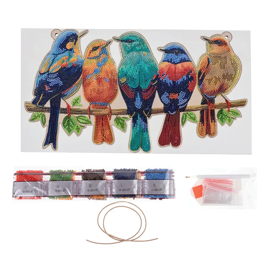 Crystal Art Deco Kit: Hanging Song Birds