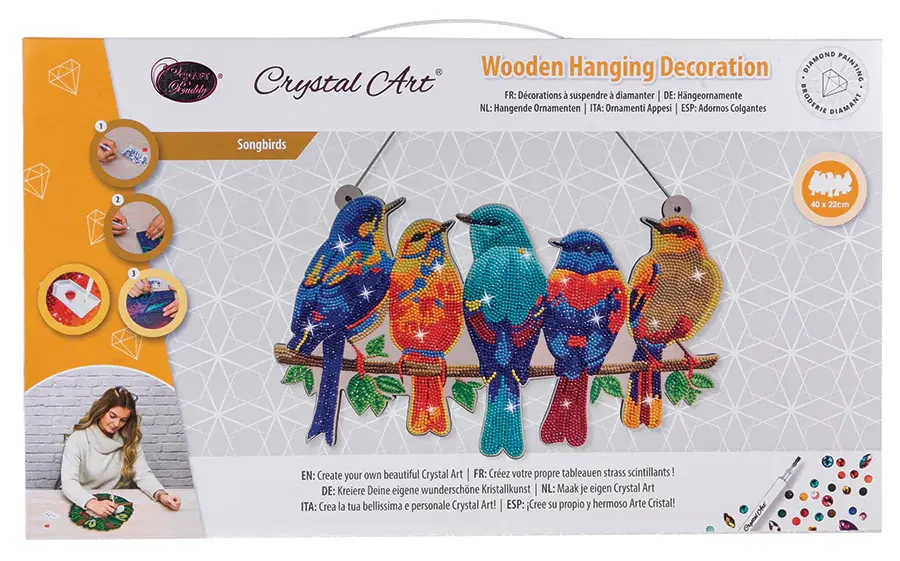 Crystal Art Deco Kit: Hanging Song Birds