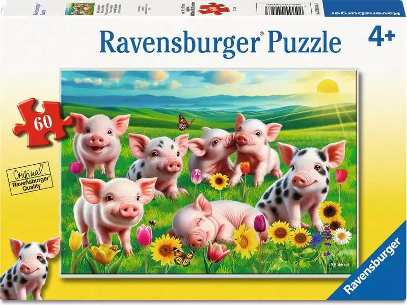 Ravensburger Ravensburger Puzzle 60pc Precious Piglets