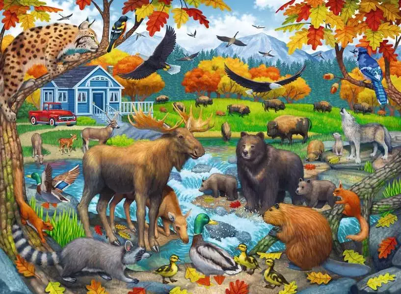 Ravensburger Ravensburger Puzzle 150pc Wildlife Gathering