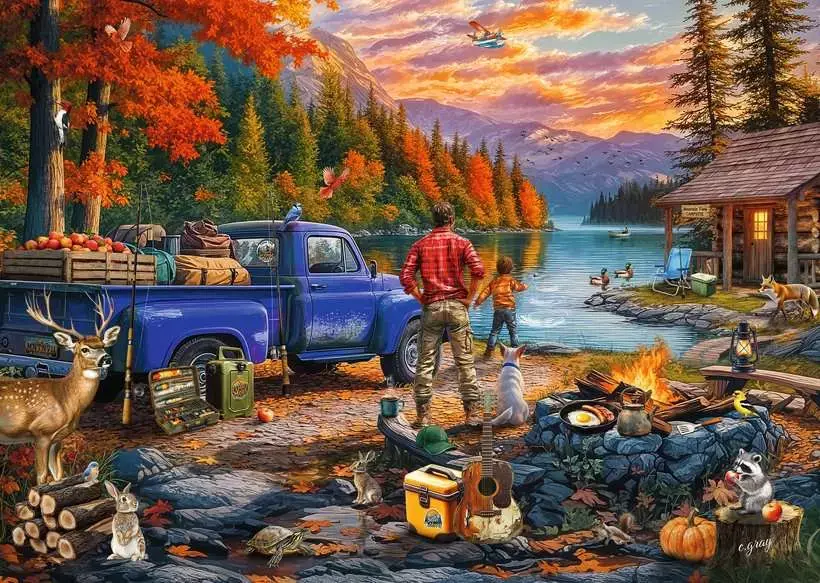 Ravensburger Puzzle 300pc Large Format Sunset Lake
