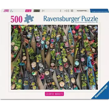 Ravensburger Ravensburger Puzzle 500pc Floating Market, Indonesia