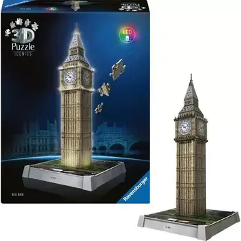 Ravensburger Ravensburger 3D Puzzle Iconics Big Ben Night Ed. 216pc