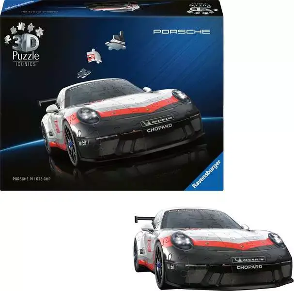Ravensburger Ravensburger 3D Puzzle Iconics Porsche 911 GT3 Cup 154pc