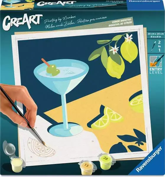 CreArt Adult Painting by Numbers Lemon Mocktail
