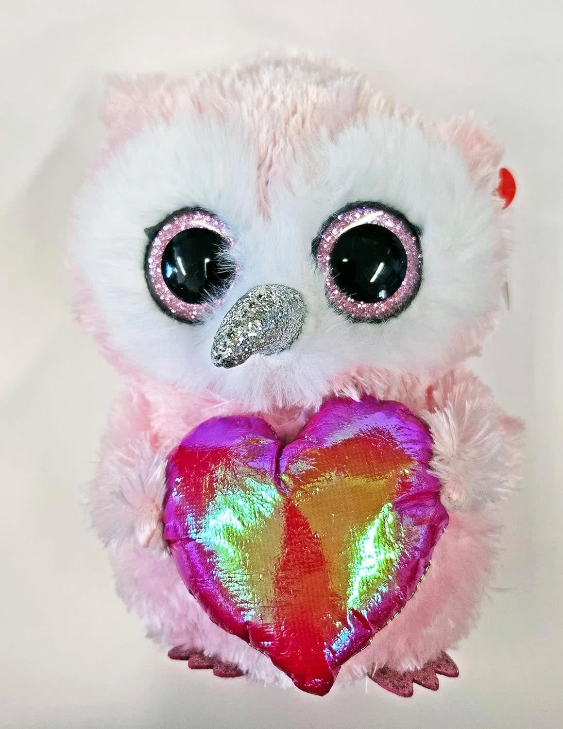 Ty Ty Beanie Boo Regular Whisper Owl with Heart