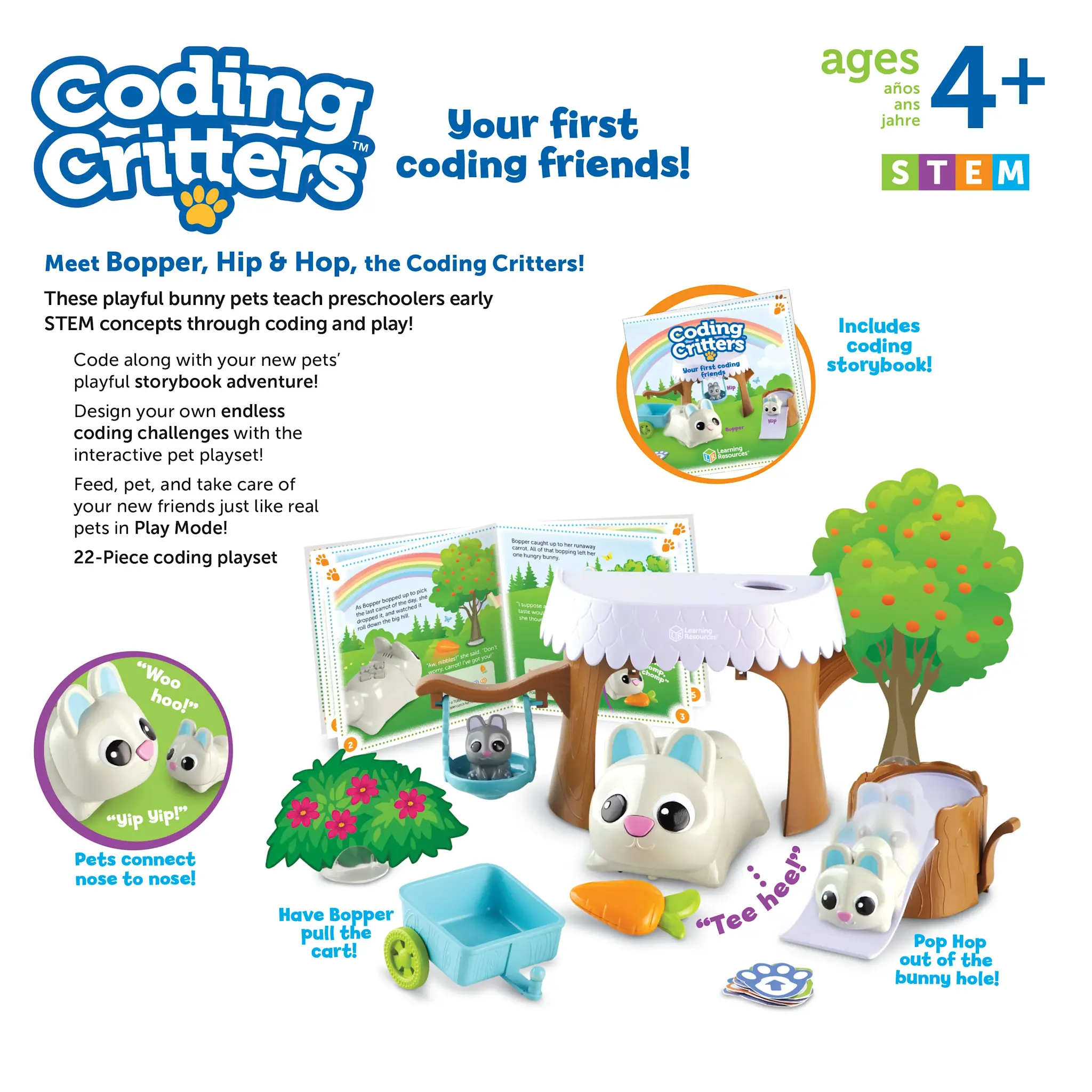 Learning Resources Learning Resources Coding Critters Bopper, Hip & Hop