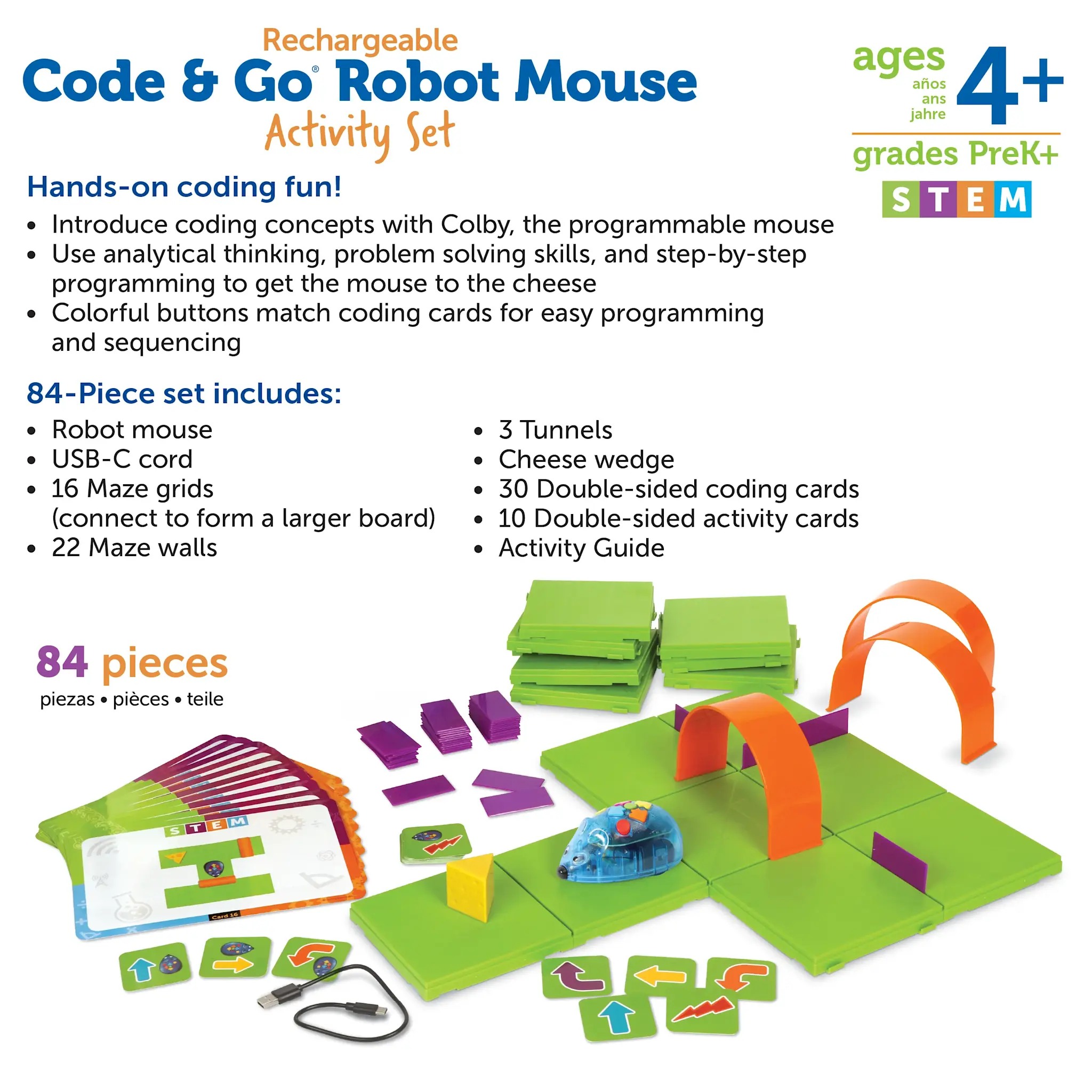 Learning Resources Learning Resources Code & Go Robot Mouse Activity Set