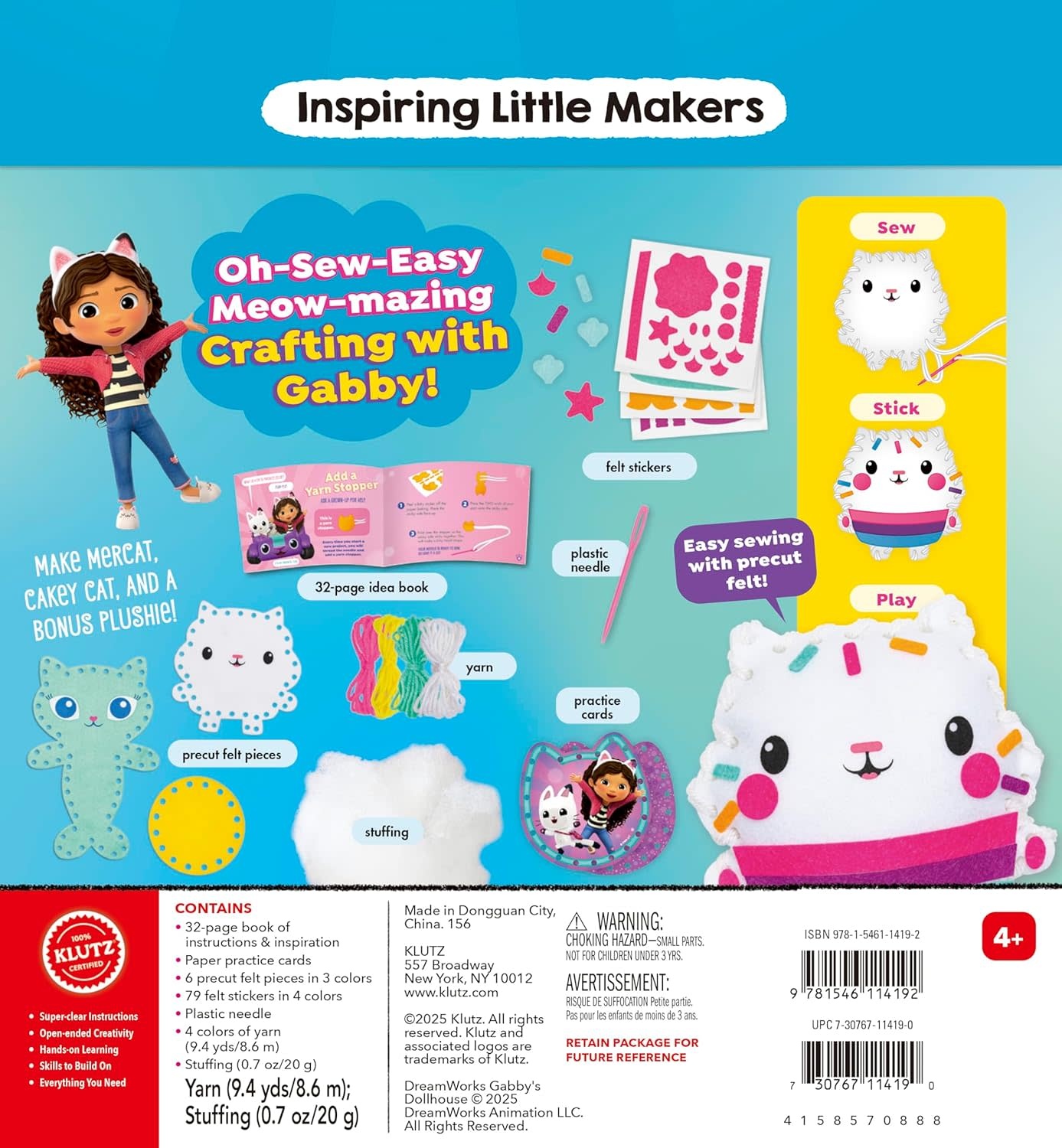 Klutz Klutz Book Jr Gabby's Dollhouse My Simple Sewing