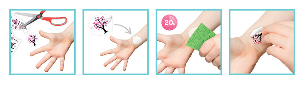 Buki France Be Teens 75 Washable Tattoos Pink