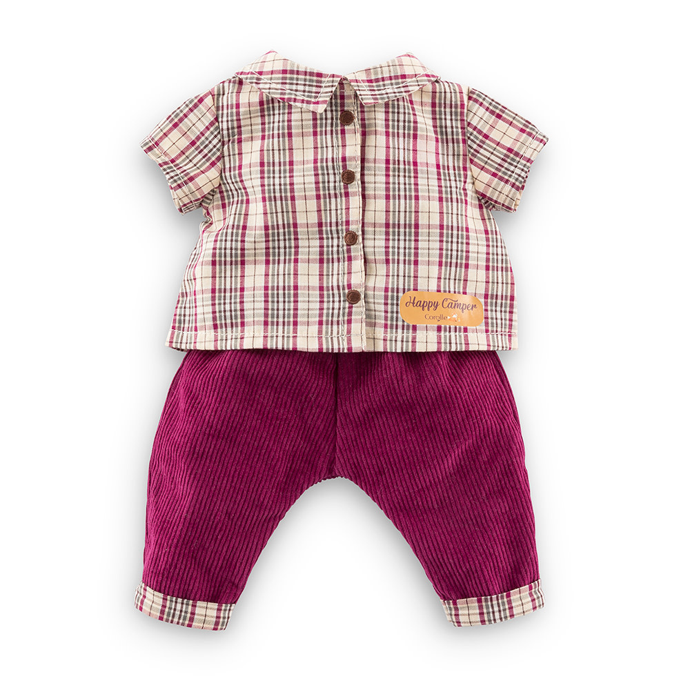 Corolle Doll Outfit Little Explorer Plaid Shirt & Pants