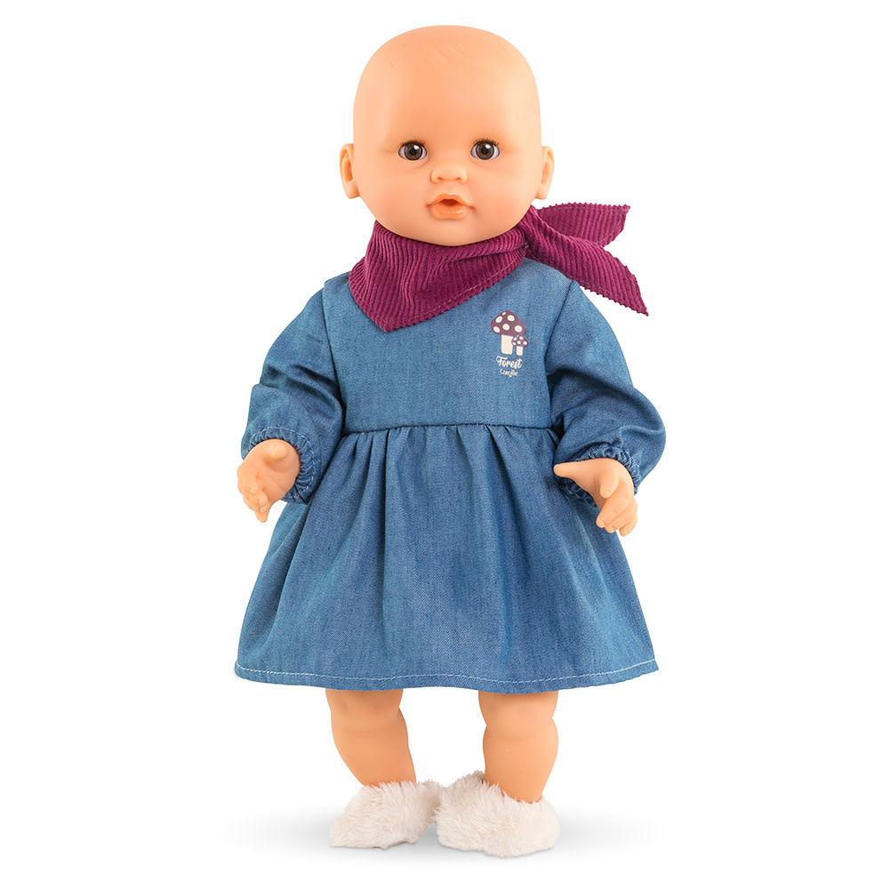 Corolle Doll Outfit Little Explorer Jean Dress & Scarf