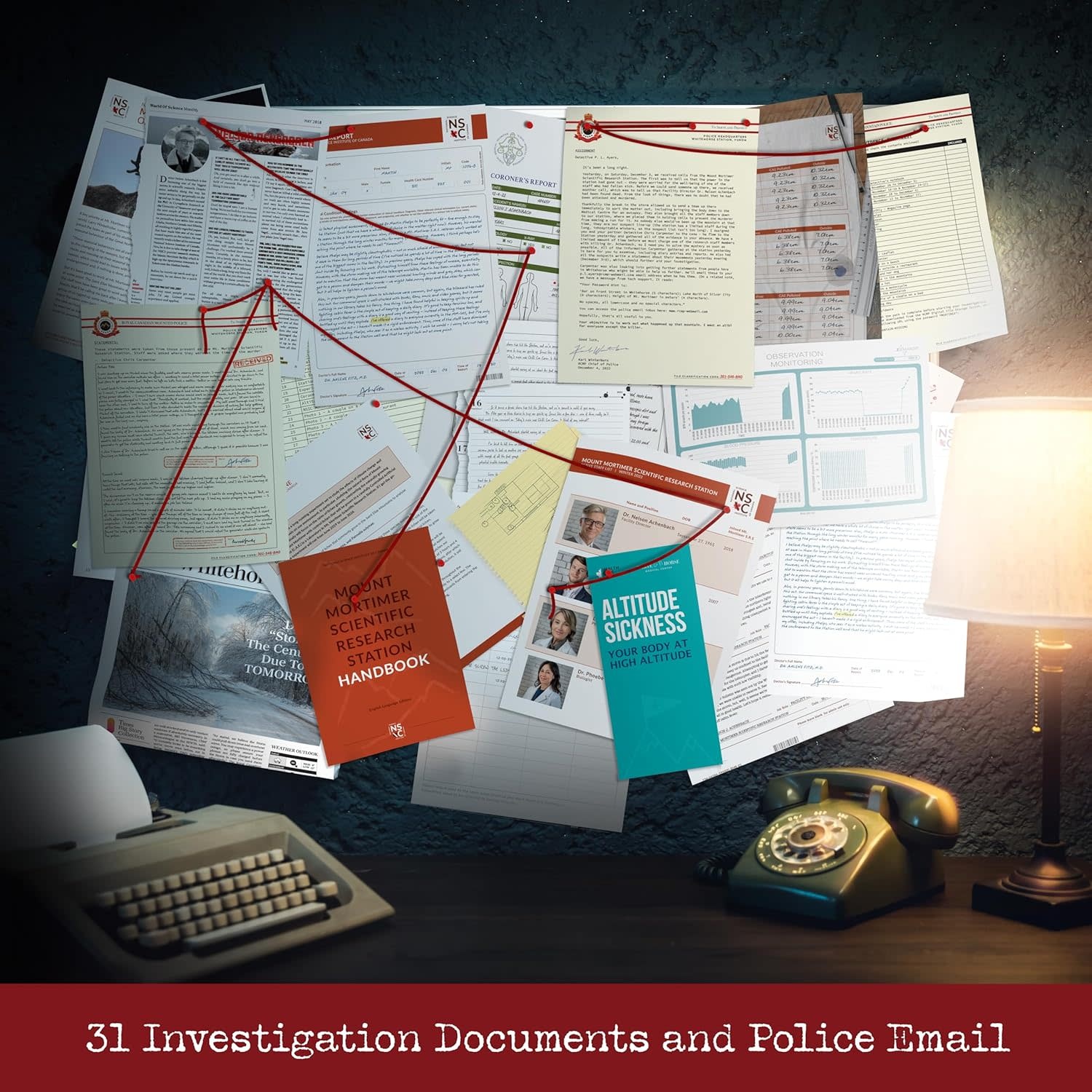 Gamewright Cryptic Killers Game Murder on Mount Mortimer