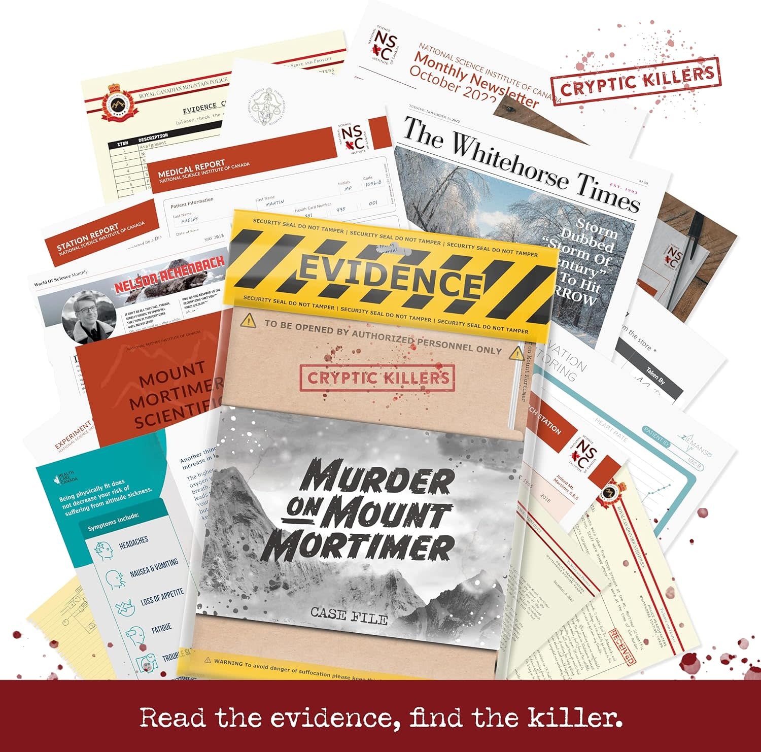 Gamewright Cryptic Killers Game Murder on Mount Mortimer