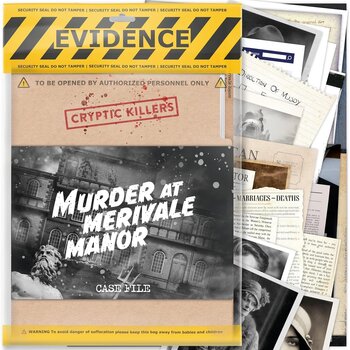 Gamewright Cryptic Killers Game Murder at Merivale Manor