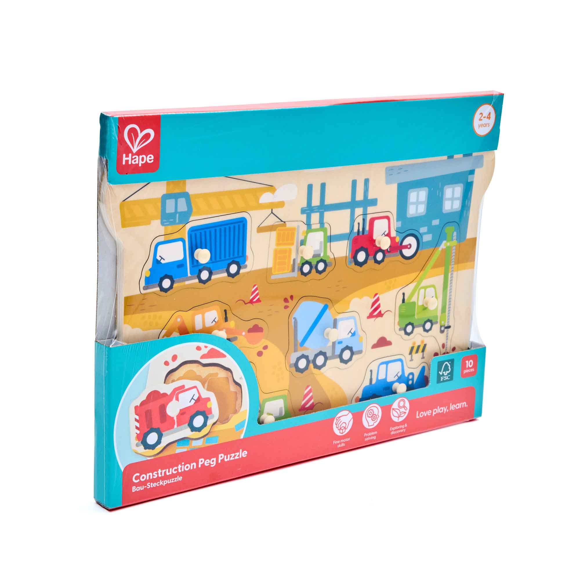 Hape Peg Puzzle Construction - Minds Alive! Toys Crafts Books