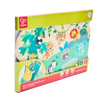 Hape Toys Hape Peg Puzzle Wild Animals