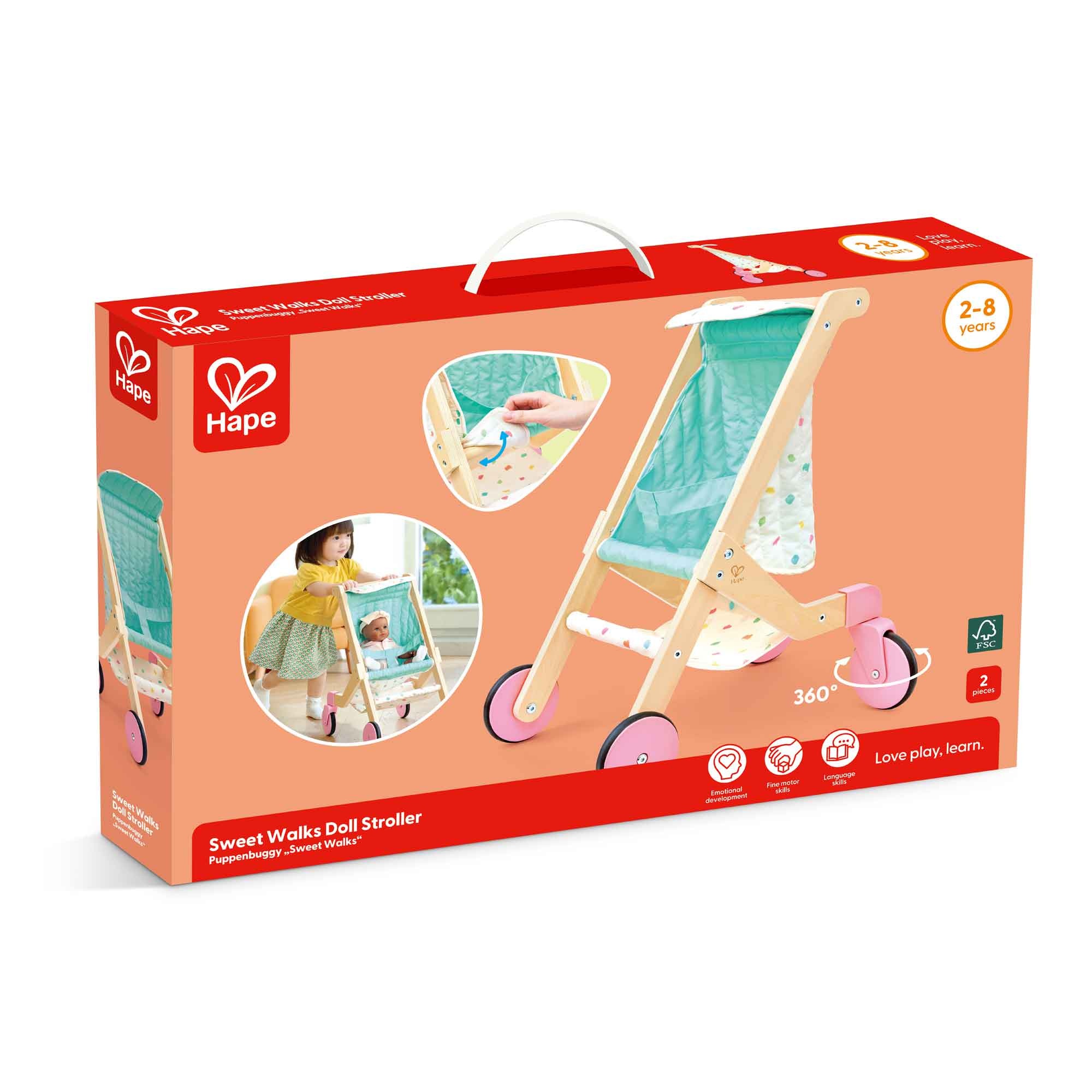 Hape Toys Hape Sweet Walks Doll Stroller