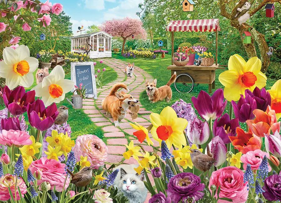 Cobble Hill Puzzles Cobble Hill  Puzzle 1000pc Springtime Frolic