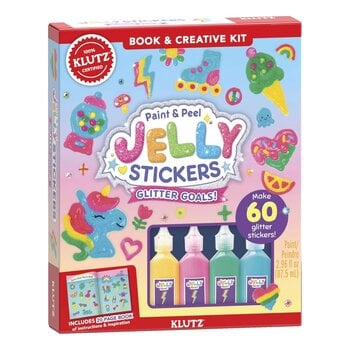 Klutz Klutz Book Paint & Peel Jelly Stickers: Glitter Goals!