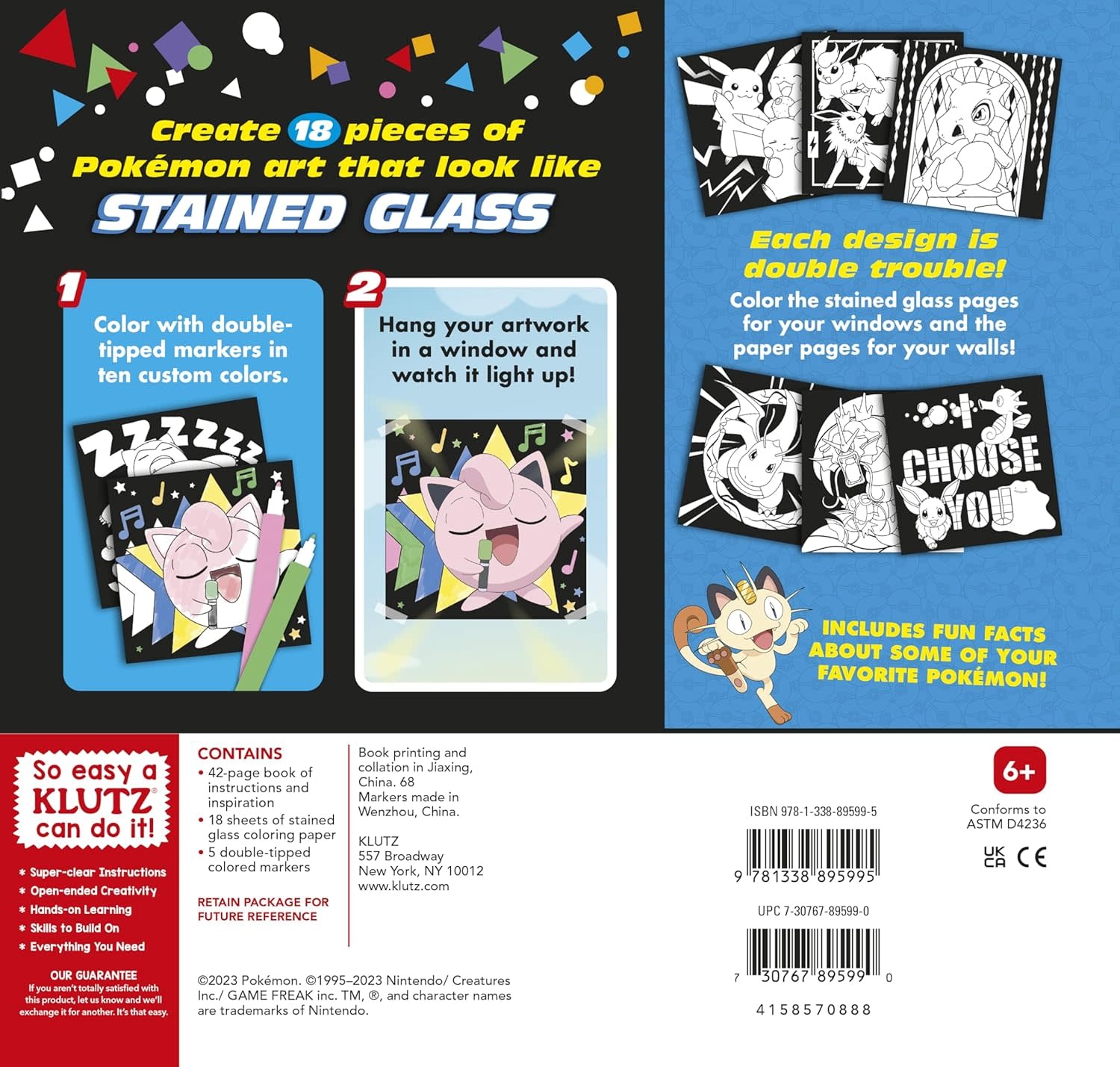 Klutz Klutz Book Pokemon Stained Glass Art