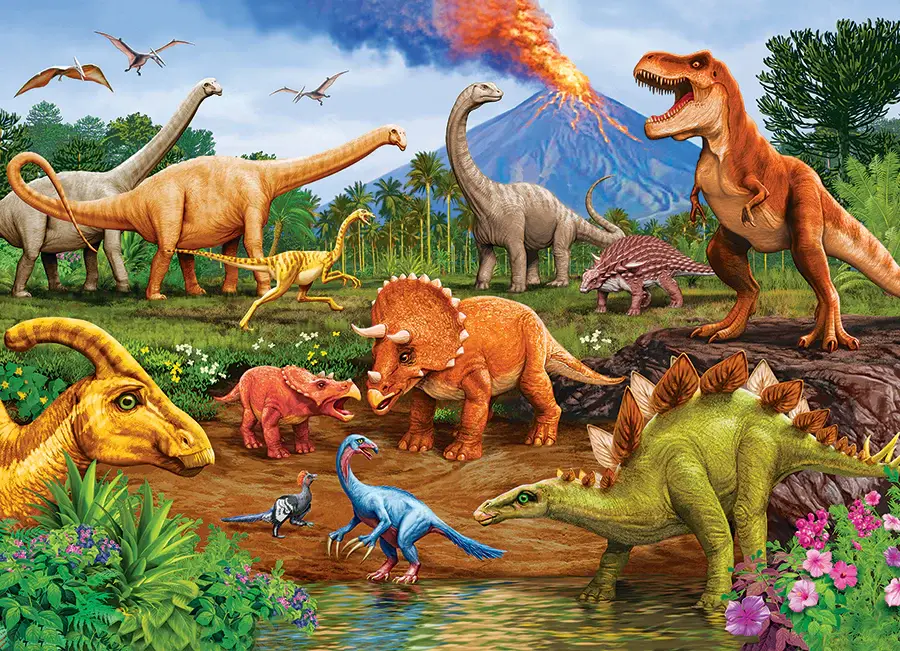 Cobble Hill Puzzles Cobble Hill Family Puzzle 350pc Dinos