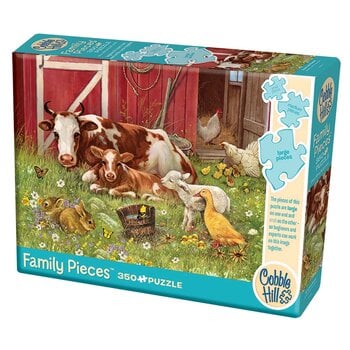 Cobble Hill Puzzles Cobble Hill Family Puzzle 350pc Barnyard Babies