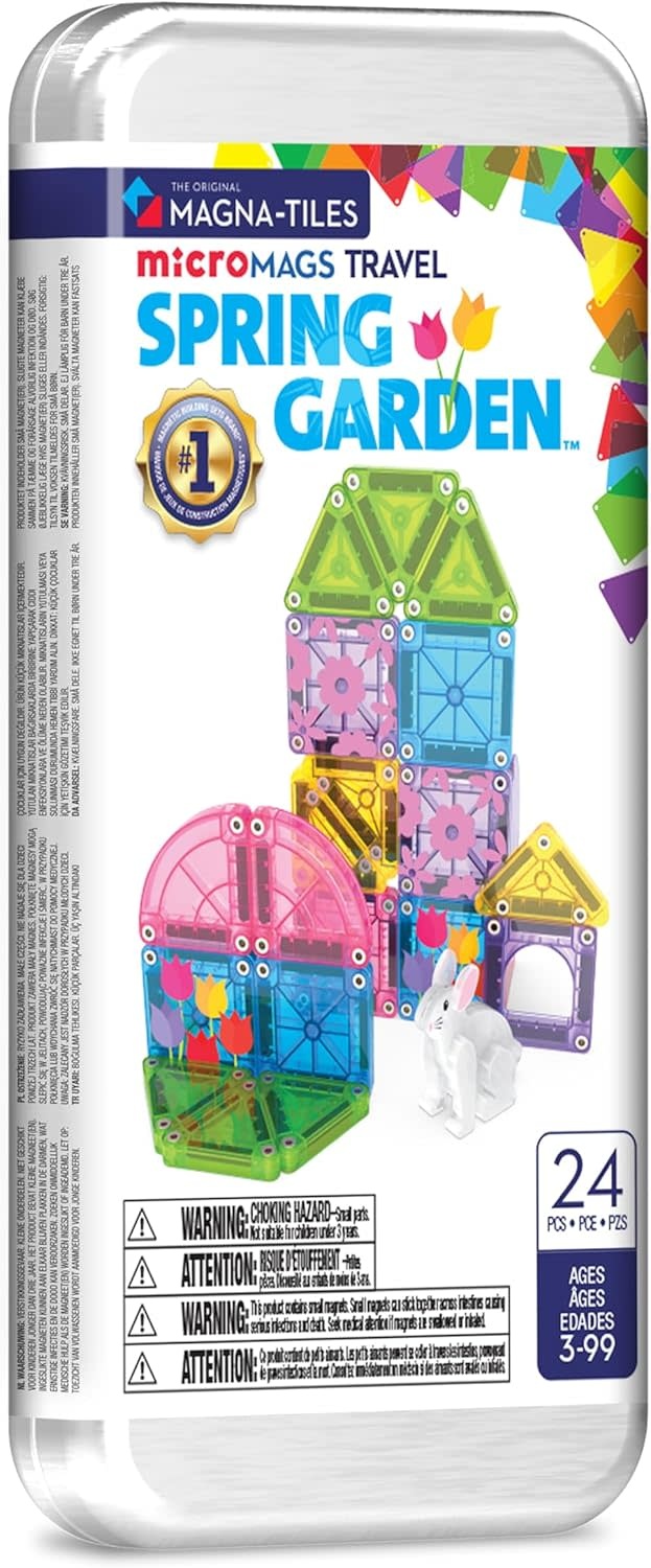 Magna-Tiles Magna-Tiles MicroMAGS Spring Garden Travel Set 26 piece set