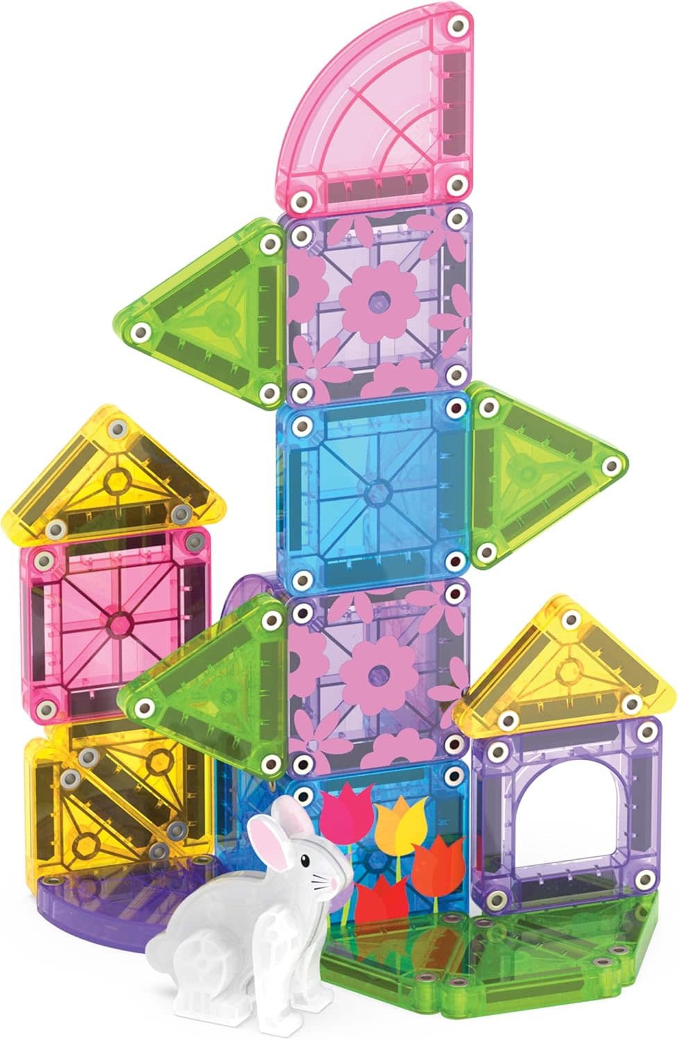 Magna-Tiles Magna-Tiles MicroMAGS Spring Garden Travel Set 26 piece set