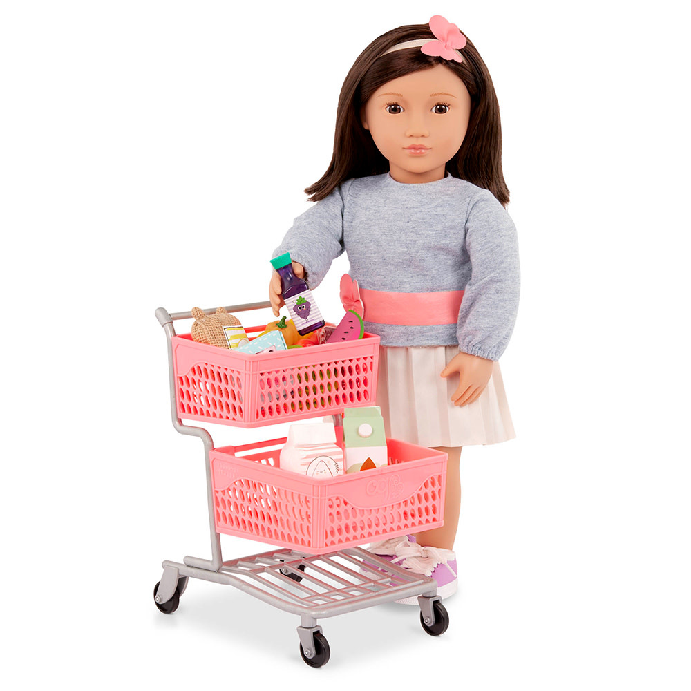 Our Generation Our Generation 18" Doll Accessories Supermarket Play Shopping Cart