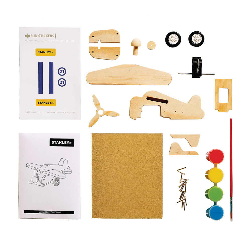 Stanley Jr. Pull Back Airplane Kit