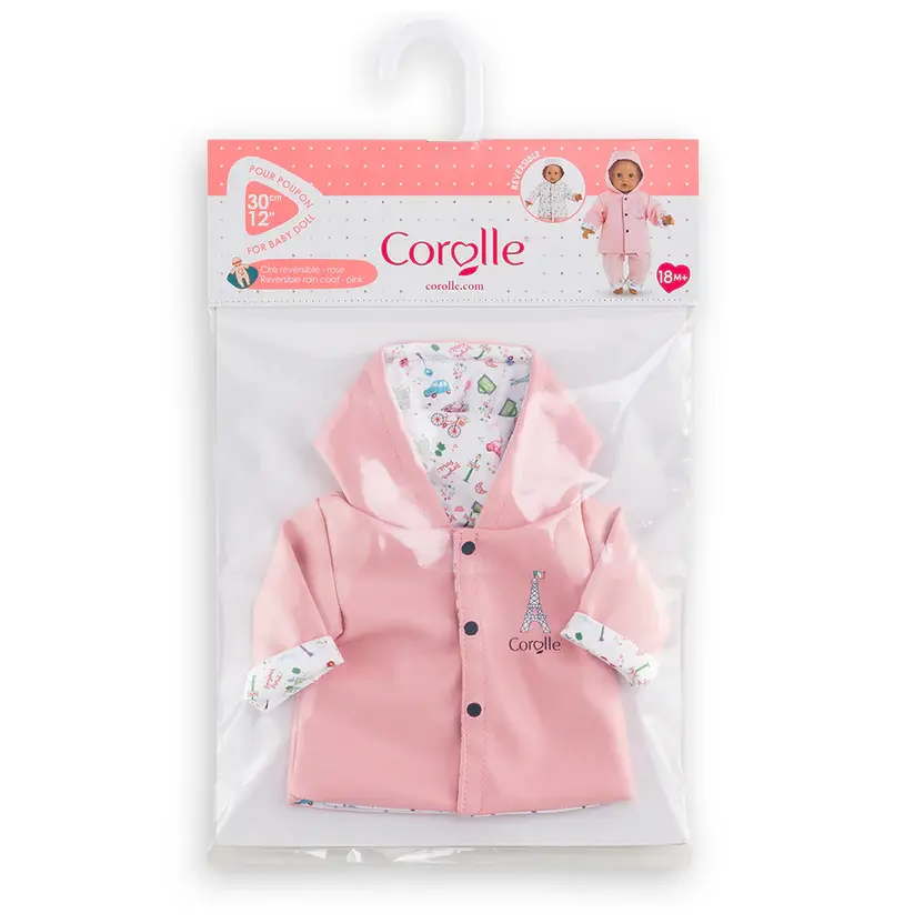 Corolle Doll Outfit Weekend in Paris Reversible Raincoat 12"