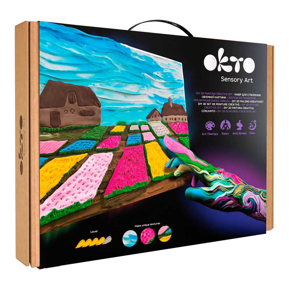 OKTO Sensory Art 3D Creative Painting Set Dutch Flower Garden