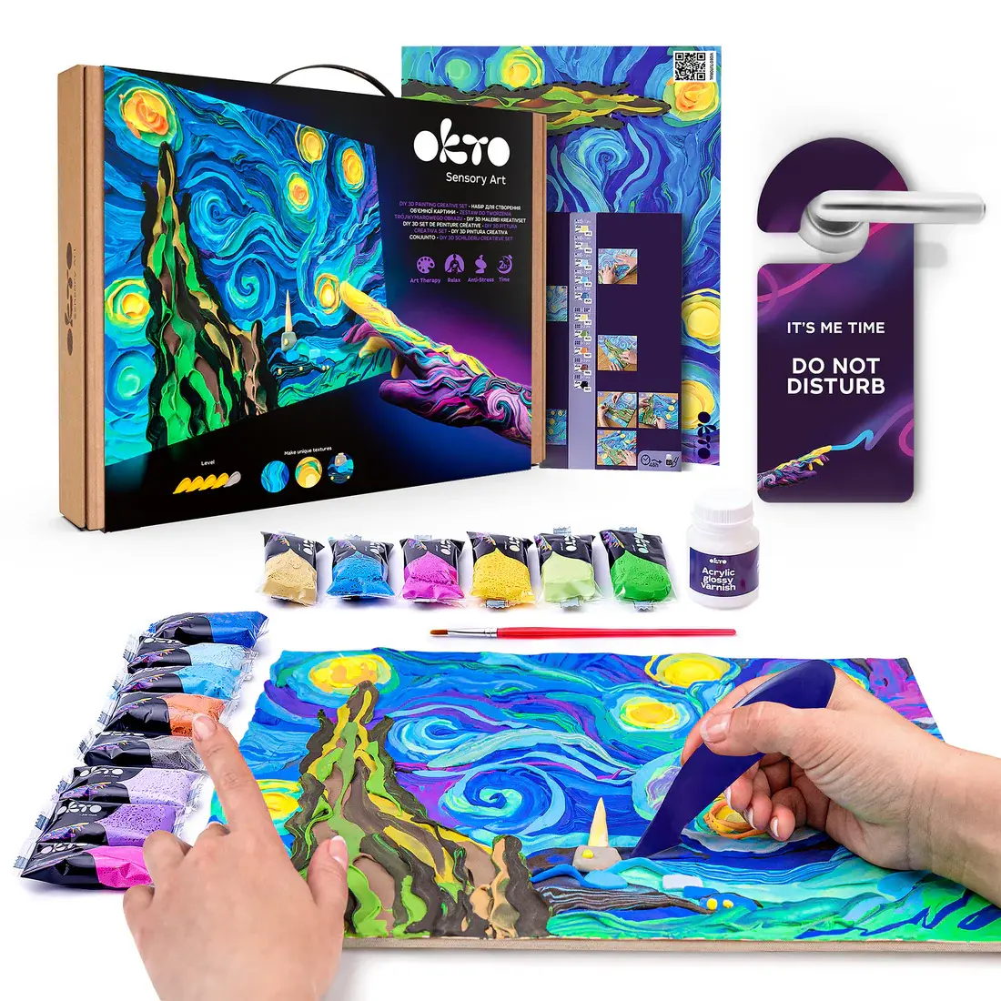 OKTO Sensory Art 3D Creative Painting Set Starry Night
