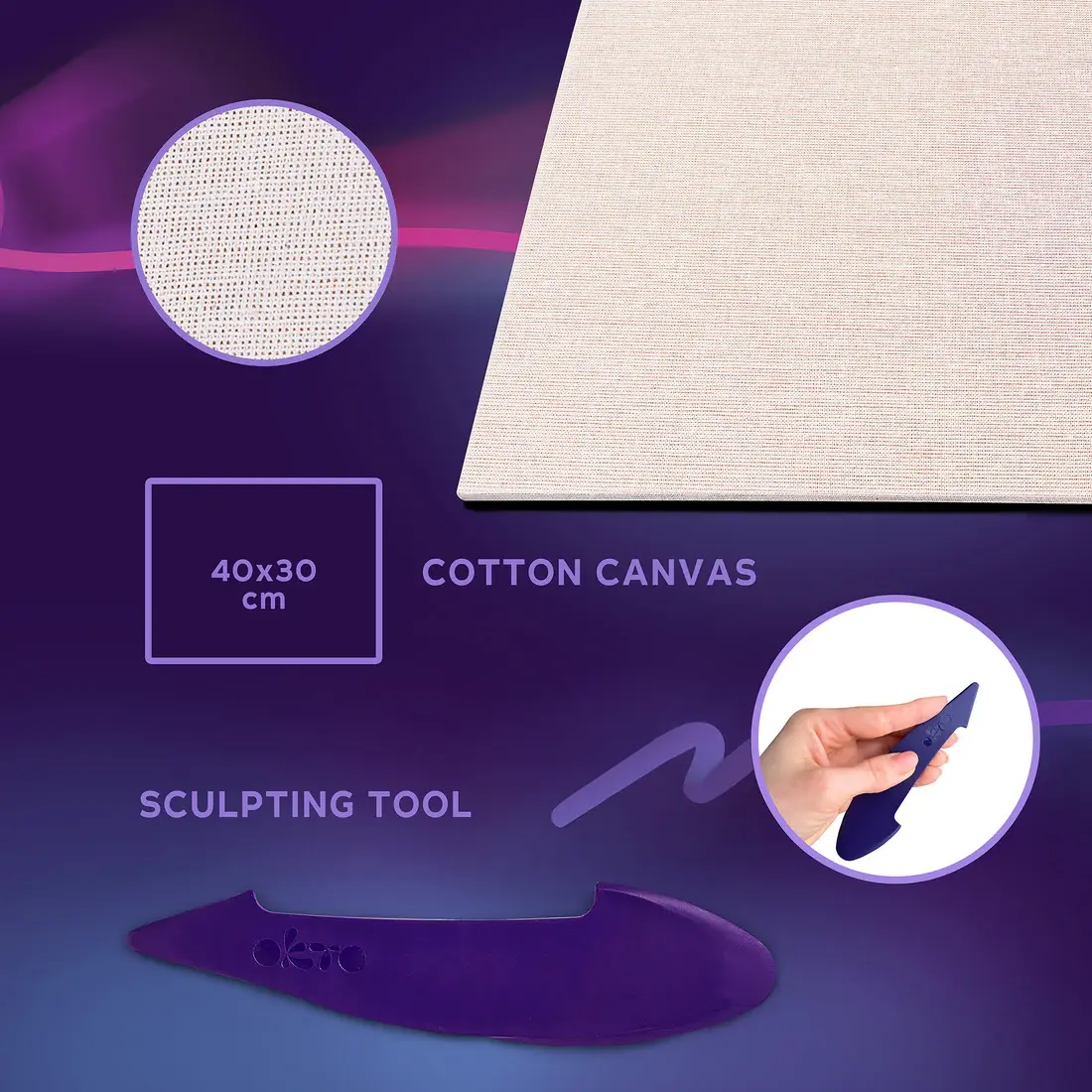 OKTO Sensory Art 3D Creative Painting Set Starry Night