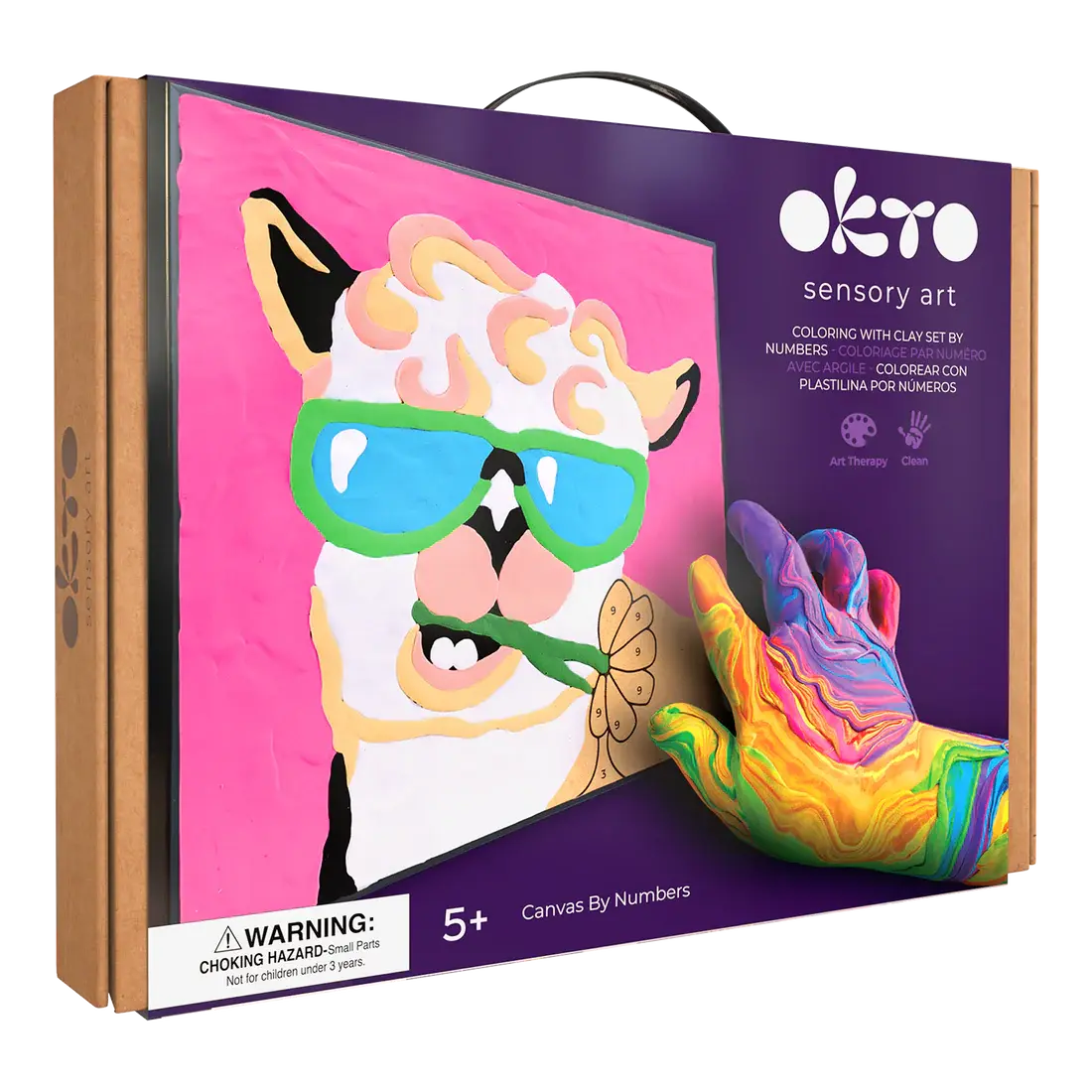 OKTO Sensory Art Coloring with Clay by Numbers Llama