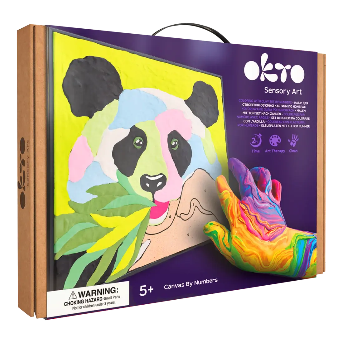 OKTO Sensory Art Coloring with Clay by Numbers Panda