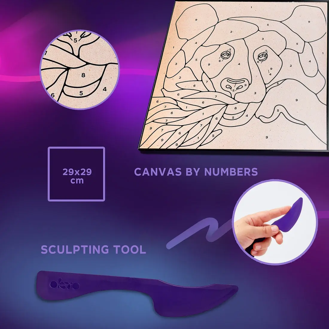 OKTO Sensory Art Coloring with Clay by Numbers Panda