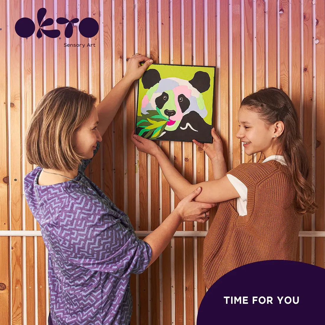 OKTO Sensory Art Coloring with Clay by Numbers Panda