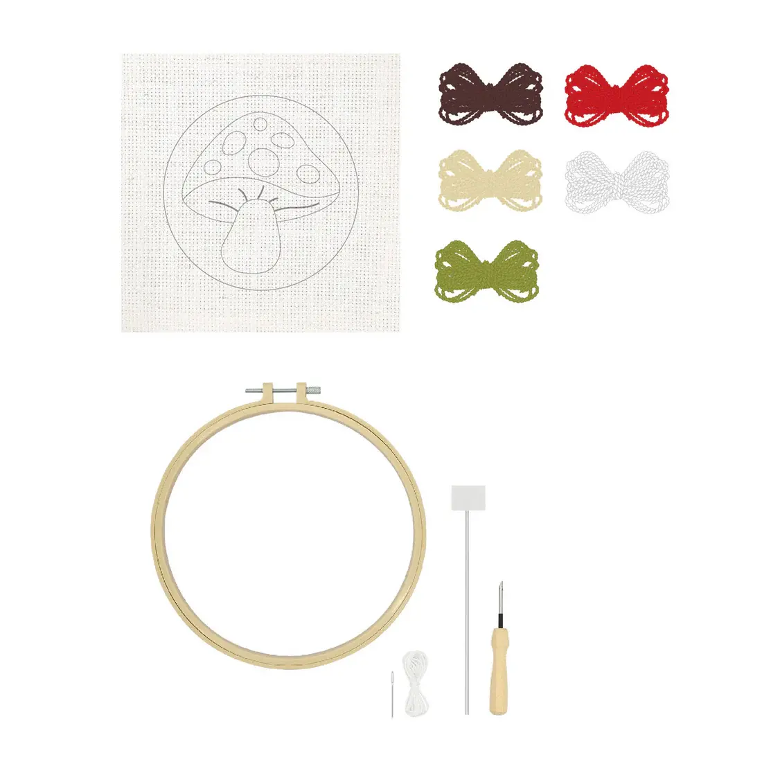 Punch Needle Kit - Mushroom Home Decor