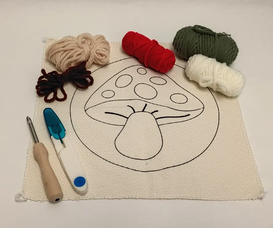 Punch Needle Kit - Mushroom Home Decor