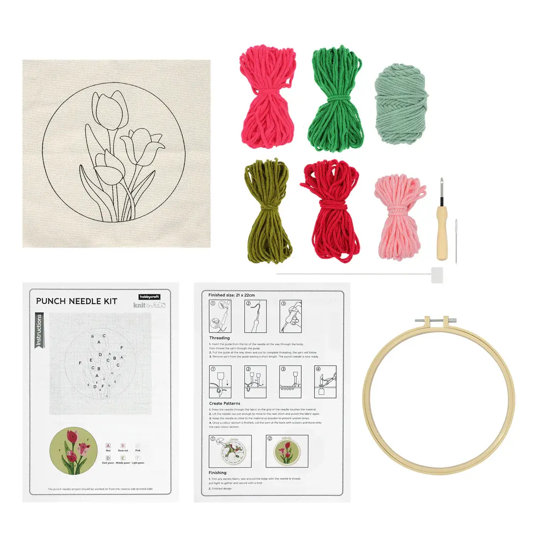 Punch Needle Kit - Flower Home Decor
