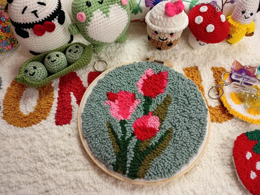 Punch Needle Kit - Flower Home Decor
